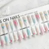 Unhas Usáveis Semi-Acabadas Estilo Dinastia Tang na Cor Pêssego, Fofas e Delicadas, Estilo Antigo, Novo Estilo Chinês, Peças de Unha Pré-Fabricadas em Formato de Estrela