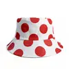 Sombrero de Cubo de Lunares de Doble Cara para Mujer Primavera Verano Versátil Sombrero de Sol Hace que la Cara Parezca Más Pequeña Protector Solar Sombrero Cubeta Sombrero de Sol para Exteriores