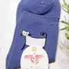 Meias para Mulheres, Gatinho Simples em Desenho Animado, Meias de Cano Médio Desodorantes e Absorventes de Suor para Estudantes, Meias Casuais para Casal, Atacado da Fábrica de Meias Zhuji
