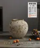Entrada Estilo Wabi-Sabi Nuevo Chino Retro Arreglo Floral Jarra de Cerámica Rugosa Decoración Moteada Decoración de Mesa para B&B Club