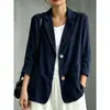 Americana y Europea Transfronteriza Amazon Comercio Exterior Nueva Chaqueta de Traje de Pana Casual Versátil de Otoño e Invierno Temperamento Retro