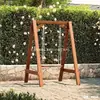 Columpio de Madera Resistente a la Corrosión de Moda para Patios Exteriores en Jardines Pequeños, Columpio Infantil de Madera Maciza para Balcones Interiores en Apartamentos Pequeños, Columpio Individual para Ocio en Casa