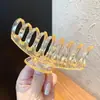 Pinza para el cabello de lujo de alta gama en color marrón, tamaño grande nuevo para cabello grueso, pinza de tiburón para recogidos en la parte posterior de la cabeza, accesorio para el cabello de uso diario