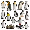 Set de 16 Piezas de Figuras de Pingüinos Figuras de Animales Pingüinos Realistas de PVC Incluyendo Emperador Pingüino de Roca Pingüinos Bebés Juguetes Educativos para Niños