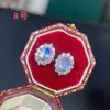 Recomendación de Venta Caliente: Aretes de Piedra Lunar Azul Natural para Mujer, Aretes de Piedra Lunar Azules de Moda, Venta Directa del Fabricante, Estilo Vacacional
