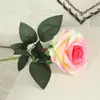 Flor de Rosa de Terciopelo de Tallo Único con Tacto Real para Decoración del Hogar Suministros Boda Planta de Simulación Flor Artificial