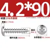 Tornillos Autorroscantes de Acero Inoxidable 316, Cabeza Redonda Cruz, Tornillos para Madera Cabeza Plana Extendida, Cabeza Grande, Mm2M3M4M5M6