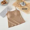 Base de maquillaje líquida sin rastro, sensación de piel desnuda, un hombro, espalda hermosa, camisola, ropa interior para mujer con copas, ropa interior, ropa exterior, chaleco largo sin tirantes