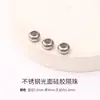 Aço Inoxidável Aço Titânio Contas Espaçadoras Joias Pulseira Contas Espaçadoras Redondas Espaçadores de Silicone Acessórios para Joias DIY