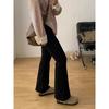 Jeans de Pierna Recta Acampanados Talla Grande para Mujer, Novedad Otoño 2025 Pantalones Bootcut Elásticos Adelgazantes de Cintura Alta para Figuras Curvilíneas