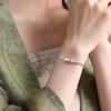 ¿Estás contento con la pulsera de plata de ley 925 de bambú y jade hetian para mujer, regalo de San Valentín para novia, pulsera con adornos de plata?