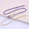Pérola Morango Cristal Handmade Woven Colar Pingente Corda Jade Ágata Jade Lã Lã Cadeia Corda Atacado