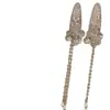 [Pensamientos de Flores Cayendo] Pasador de Flor de Cristal Súper Hada, Elegante, Pasador Lateral de Flecos de Gama Alta, Accesorios para el Cabello para Mujeres