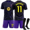 2627 Jersey de Fútbol del Barcelona Número 10 Yamal Messi Apariencia Ropa de Entrenamiento Patrón Piedra Morada Jersey Mamba Negra