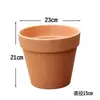 Vaso de Cerâmica Vermelho Simples para Varanda Pote Respirável para Mudas Phalaenopsis Planta Verde Suculenta Flor Grande Argila Vaso de Flores para Exterior