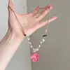 Collar de Cerámica con Color Dopamina en Forma de Corazón Tejido a Mano con Cuentas para Mujer Estilo Vacaciones en la Costa Cadena Larga para Suéter Accesorio