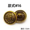 Botões de metal dourado antigo casaco britânico vintage trench coat botões redondos botões de moda