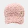 Comercio Electrónico Transfronterizo Nueva Letra R Gorra de Felpa Gruesa con Pico de Pato Hace que la Cara Parezca Más Pequeña Compras Casuales al Aire Libre de Invierno Gorra de Béisbol