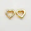 Contas de Letra Meio Diamante Dourado 8mm Letra Inglesa Diamante Branco Adequado para Pulseira DIY Pulseira Acessórios de Pulseira Joias