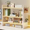 Estante de Almacenamiento de Tablero Perforado para Escritorio Estante de Libros para Escritorio de Dormitorio Escritorio para Estudio en Casa Escritorio de Oficina Estante de Exhibición de Almacenamiento Multicapa