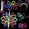 Combinação de Acessórios Glow Stick, Presilhas de Cabelo, Óculos de Caveira em Formato de Coração, Suporte para Lanterna, Conector Triplo, Design DIY