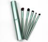 Set de Pinceles de Maquillaje en un Contenedor, Set de 5 Pinceles para Sombras de Ojos de 5 Colores, Set al por Mayor de 5 Piezas de Pinceles Cosméticos de Material de Crin de Caballo