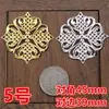 Hierro Calado Forma de Diamante Encaje Floral Redondo Multirrayado Tótem Doble Capa Cuadrado Patrón Antiguo DIY Accesorios