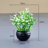Planta artificial de narciso verde em vaso, mini bonsai para decoração de janelas e interiores, decoração de recepção, decoração de plantas verdes no atacado.
