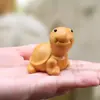 Talla en Madera de Ciprés Linda Tortuguita Adornos Creativos Caricatura Tortuga Talla Sólida en Madera Artesanías Piezas de Juguete de Escritorio