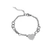 Pulsera de costura de amor estilo japonés y coreano para mujer, ins moderno, hip hop nicho, aleación de metal, estilo frío, verano, pulsera simple