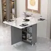 Mesa de jantar dobrável para uso doméstico em apartamentos pequenos, simples, multifuncional, móvel com rodas, adequada para imóveis de aluguel, pequena mesa de jantar retangular