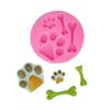 Uña de gato garra de perro forma de hueso etiqueta pastel de chocolate gota de pegamento yeso silicona molde decoración modelado horneado