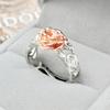 Anillo de flor Rongyu wish de venta caliente chapado en oro rosa de 14 quilates vintage europeo y americano chapado en plata 925 con separación de color anillo de compromiso