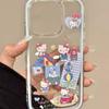 Adequado para Capa de Celular Iphone16 Desenho Animado Transparente Apple 15 Cor Contrastante Dois em Um 14Pro Fofo Divertido Kt