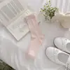 Novedad Primavera y Verano Costilla Doble Ultra Delgadas Casual Versátiles Sin Costuras Caídas Calcetines al por Mayor Color Sólido Simple Calcetines para Estudiantes Algodón