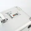 Venta de fábrica maleta de aleación de aluminio lisa plateada equipo de prueba caja de instrumentos caja de maquinaria médica