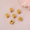 Bolsa de la Suerte Antigua de Zirconia Incrustada en Oro Cuentas Espaciadoras de Espiga de Trigo Cuentas de Barril Accesorios Espaciadores para Pulsera Pulsera Cuentas Sueltas Cuentas Sueltas Incrustadas Accesorios