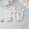 Calcetines de Media Pantorrilla de Gato de Dibujos Animados Estilo Lolita Dulce, Calcetines de Malla Transpirable con Encaje de Lunares para Primavera y Verano, Calcetines Holgados para Niñas