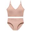 Ropa interior sin aro Pecho grande Piel pequeña Amigable Sexy Camisola de base Delgada Espalda Bonita Traje de dormir Chaleco de compresión para el pecho de mujer
