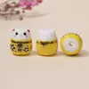 Nuevo color gato exquisito diy accesorios de joyería vintage cerámica gato de la suerte cuentas sueltas cerámica pintada gato de la suerte