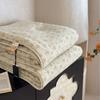 Colcha de Algodón Tejido Estilo Coreano con Flores Pequeñas para Primavera y Otoño, Lavable a Máquina, Colcha para Todas las Estaciones, Engrosada para Habitaciones Calefactadas, Estilo Japonés de Dibujos Animados para Otoño e Invierno