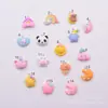 Resina de desenho animado simulação Panda Arco-íris Sol Nuvem orelha de pata de gato joia bolsa pingente acessórios DIY