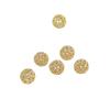 Bolsa de bola oca banhada a ouro 18K com furo redondo, contas de pulseira redonda de alta cor, faça você mesmo, acessórios de contas espalhadas