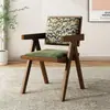 Silla de Ratán Chandigarh Silla de Comedor de Madera Maciza Silla con Reposabrazos y Respaldo Antiguo Francés para el Hogar Taburete Silla de Ratán Informal