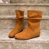 Botas de Montaje Retro Maillard de Altura Creciente de Temperamento Moderno para Mujer Estilo 2026 Moda Versátil Suela Suave Cómodas Botines