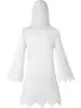 Nuevo Disfraz Blanco de Fantasma para Niños Europeos y Americanos, Bolsa de Calabaza para Niños, Vestido con Capucha Puntiaguda para Niños
