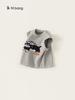 Roupa Infantil Youbao Primavera e Outono Novo Colete de Tricô Top Infantil Colete Bordado Fofo Colete de Suéter sem Mangas para Meninos