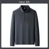 26 Nuevo Estilo Otoño e Invierno Cálido Forro Polar Deportes al Aire Libre Media Cremallera Cuello Alto Sudadera de Manga Larga para Hombre, Moderna y Versátil