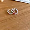 Goteo de Aceite Cara Sonriente Redonda Corazón Moda Clips para Orejas Simples Pendientes Frescos Dulces Pendientes de Diseño de Nicho Venta al por Mayor para Mujeres
