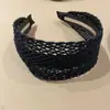 Faixa de Cabeça Trançada com Cabeça Vazada para Viagem e Férias para Mulheres com Coroa Alta e Franja, Faixa de Cabeça de Aba Larga, Acessórios de Cabelo Estilo Boêmio